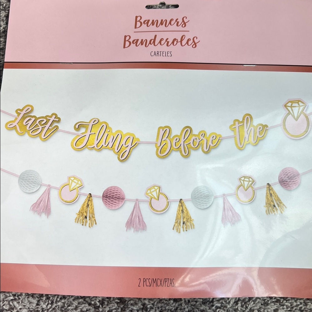 Gold and Pink last fling before ring banner